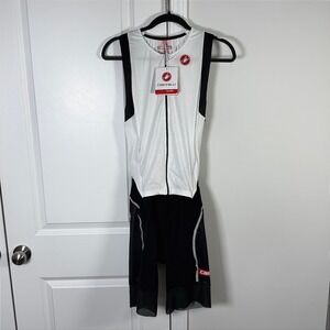 NEW Castelli Sanremo Speed Suit Jersey Mens 2XL Rosso Corsa Triathlon One Piece